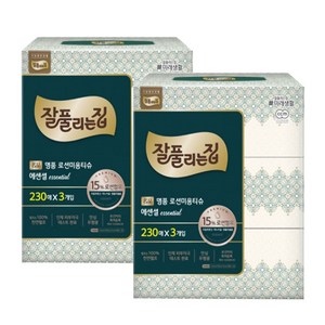 잘풀리는집 명품 로션 천연펄프 미용티슈 2겹, 230매, 6개