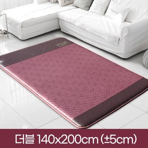 (주)한일의료기 EMF 전자파없는 탄소매트 전기장판 전기매트, 와인 더블 140x200cm