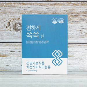 [환타입] 편하게쏙쏙 오리지널 발효 차전자피 식이섬유 변비 숙변 6gx30포, 1박스, 180g