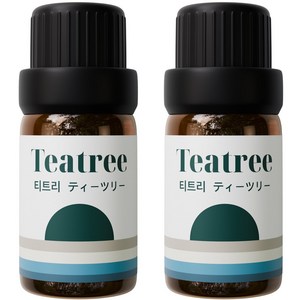 1+1 천연 유기농 아로마오일 에센셜오일, 유기농 티트리오일, 10ml, 2개