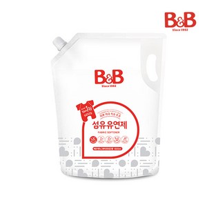 비앤비 섬유유연제 베르가못 & 그레이후르츠향 리필, 1.8L, 4개