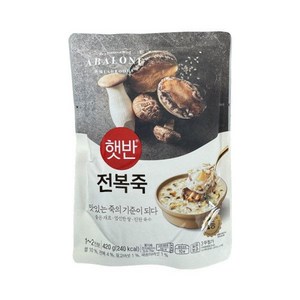 CJ 햇반 소프트밀 전복죽 420g 비비고 파우치죽, 15개