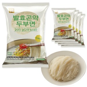 100g당 14.5kcal 빼빼곤약 발효곤약두부면 200g x 5팩, 5개