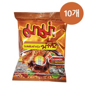 태국 마마 라면 인스턴트 누들 쉬림 크리미 톰윤 플레이버 55g x 10개 MAMA Instant Noodles Shimp Ceamy Tom Yum, 1개