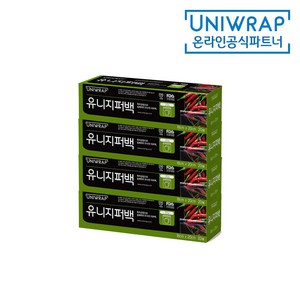 유니랩 이중잠금 유니지퍼백(소 20매 x 4P)+(증정 맘펀 빨아쓰는행주5매), 소(S), 4개