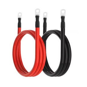 [에이원] 8AWG 100cm 검정색 실리콘 전선 파워뱅크 인버터 전원 케이블 8AWG 100cm black silicon wie cable