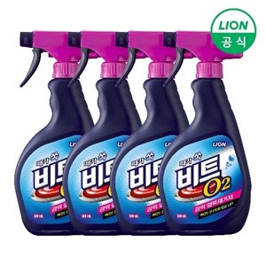 비트 비트 오투 폼 스프레이 강력 얼룩 제거제, 500ml, 4개