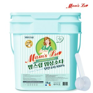 맘스럽 워싱소다 버킷 5kg 탄산소다 100% 프리미엄 세탁세제 1등급품질 초강력 세탁보조제 100% 탈취인증 찌든때 박살 전문세탁소용, 1개