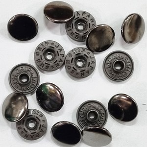 13mm 메탈 썬그립 티단추, 10세트, 흑니켈