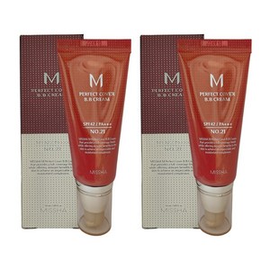 미샤 M 퍼펙트 커버 비비크림 50ml, 21호x2개, 2개