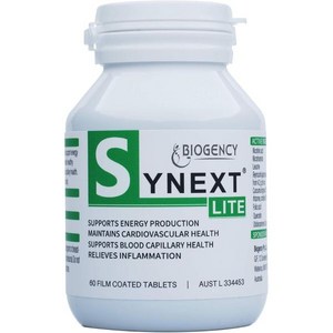 Synext LITE NAD+ Supplement 60 Tabs Supports Energy Made in Australia, 1개, 60정