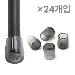 체어서퍼 논슬립 의자발커버 블랙투명 원형 XL (허용범위 2.4cm~2.5cm), 24개