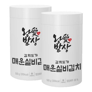 한울 매운 실비김치 500g 여행용 편의점 국산 팩 미니 라면 소포장 김치, 2개