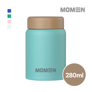 모멘 미니 이유식 보온병 304스테인리스 보온보냉 미니 푸드자 미니죽통, 1개, 280ml, 그린