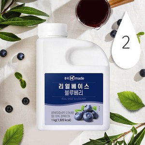 흥국에프엔비 리얼베이스 블루베리 1kg, 2개