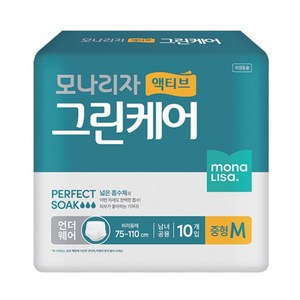 모나리자 액티브 그린케어 언더웨어 중형 80매 1박스, 10개입, 8개