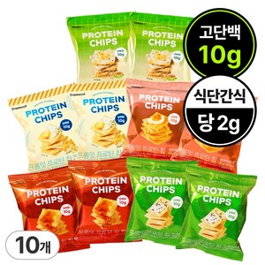 프롬잇 프로틴칩 5종 버라이어티팩, 40g, 10개, 혼합맛