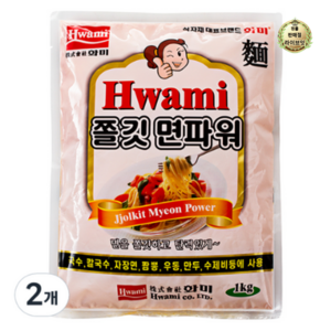 [화미] 쫄깃면파워, 1kg, 2개