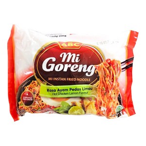 인도네시아 라면 ABC 미고랭 라사 아얌 리마우 85g / 에이비씨 Mi Goreng Rasa Ayam Pedas Limau Hot Chicken HALAL, 1개