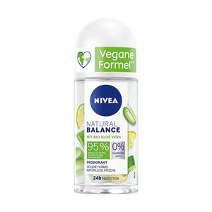 Nivea 독일 니베아 내추럴 밸런스 바이오 알로에 베라 데오드란트 롤 온 50ml 4개