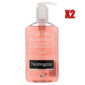 뉴트로지나 Neutogena 오일프리 Oil Fee 아크네 Acne 워시 Wash 핑크그레이프푸르트 클렌저 Cleanse 269 ml (9.1 fl oz) X 2, 2개, 269ml