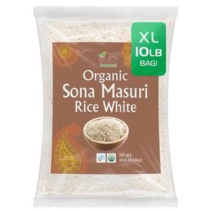 Organic Sona Masoori Rice 10 LB Premium Quality - India Origin Short Grain Rice All Natural & No, null세트, 1개, 4.54kg