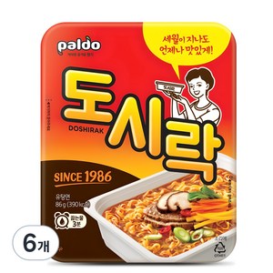 팔도도시락 컵라면 86g, 6개