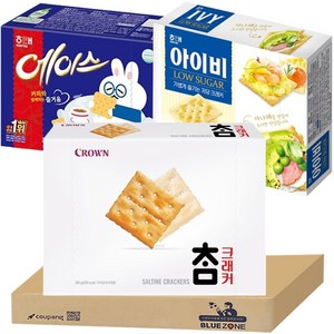 [블루존] 담백 과자세트 914g (참크래커280g+아이비309g+에이스360g), 1개