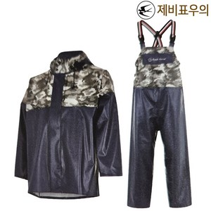 제비표 우의 FM-103 해상 작업복 네이비+카모 각별매 상의 멜빵바지 M~2XL 자켓 하의 바다 양식 일육, 01-상의_ M(95), 1개