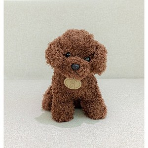 네이처타임즈 러블리 뽀글 강아지 인형, 다크브라운, 20cm, 1개