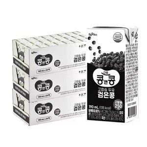 콩앤콩 고칼슘 두유 검은콩두유, 190ml, 72개