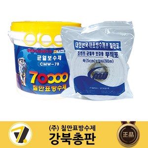 칠만표 균열보수제 (2kg/6kg) (부직포 1롤+붓 장갑) 옥상방수 건물 외벽 내벽 셀프 크랙 보수용 CMW-7B, 1개