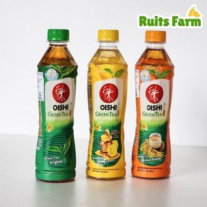 [루츠팜] 태국 오이시 그린티 3종세트 오리지널 허니레몬 현미 oishi geen tea, 1세트, 380ml