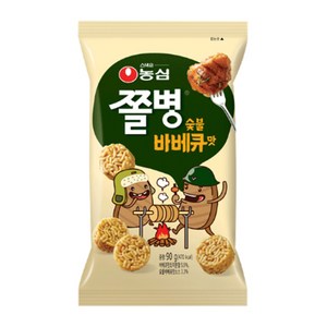 농심 쫄병스낵 숯불바베큐맛, 82g, 3개