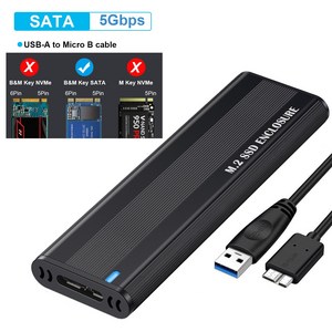 NVME PCIE NGFF SATA 3.1 SSD 디스크 박스용 어댑터 M2 케이스 듀얼 프로토콜 to USB C타입, 03 SATA Stack, 1개