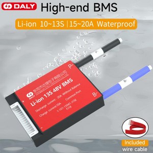 균형 없음 Daly BMS 10S 36V 13S 48V 3.7V 리튬 이온 NMC 15A 20A 전기 스쿠터 전자 자전거에 사용, 규격 없음, 13s20a Sepaate Pot