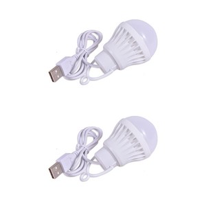 USB LED 램프 3W, 2개, 백색