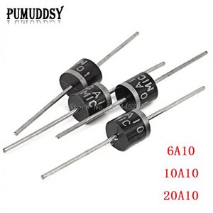 전자부품 10PCS 10A10 6A10 20A10 R-6 DIP 6A 10A 20A 1000V 전기 축 정류기 다이오드, one option