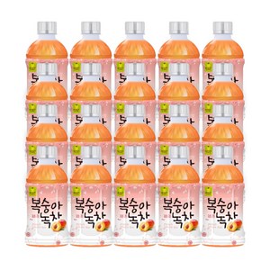 웰그린 스위츠 복숭아녹차, 340ml, 20개