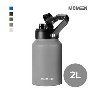 모멘 그랜드 워터저그 대용량 보온병 텀블러 캠핑물통 수통, 그레이, 1개, 2L