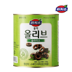 동서 리치스 슬라이스 블랙 올리브, 3kg, 1개