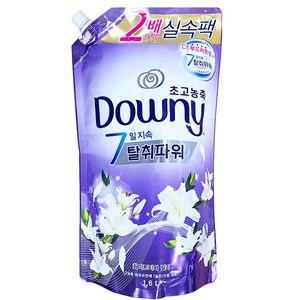 다우니 초고농축 7일 탈취파워 섬유유연제 화이트티와 릴리 리필, 1.6L, 3개