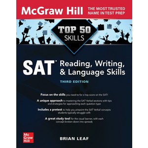 (영문도서) Top 50 SAT Reading Witing and Language Skills Thid Edition Papeback, McGaw-Hill Education, English, 9781264274789