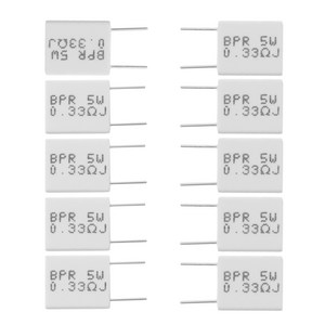 10 PCS 0.33R 5W 5% 시멘트 저항기 0.33R 0.33OHM 비 유도 성 저항 BPR56, 10개