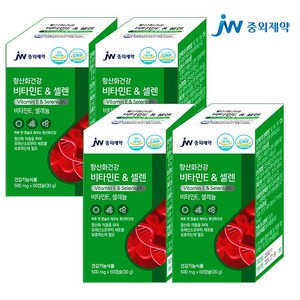 JW중외제약 항산화건강 비타민E & 셀렌 셀레늄 60정, 4개