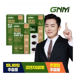 [GNM자연의품격] GNM 혈당 혈압 기억력엔 바나바잎 코큐텐 징코 3박스 / 코엔자임Q10 은행잎추출물, 30정, 3개