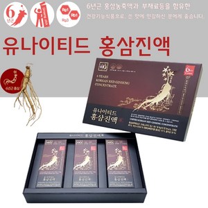 (선물) 유나이티드 홍삼진액 20ml x 30포(600ml) + 쇼핑백, 1개