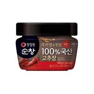 청정원순창 우리쌀로 만든 100% 국산 고추장, 500g, 1개