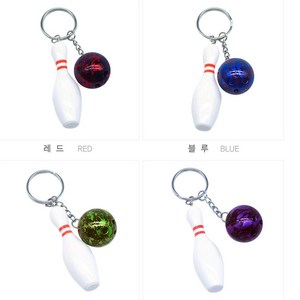 KEY RING 볼링핀 키링 볼링공 스포츠 열쇠 고리 1P, 블루, 1개