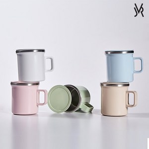 JVR (4P 1SET) 모노 스텐머그 360ml, 4개, 블루2+핑크2